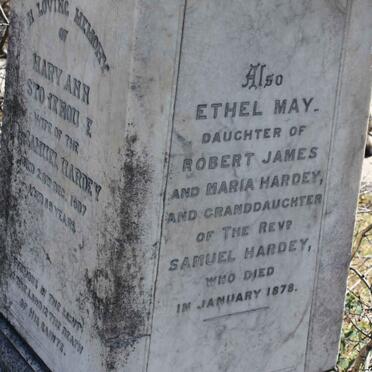 HARDEY Mary Ann nee STONEHOUSE -1907 :: HARDEY Ethel May -1878