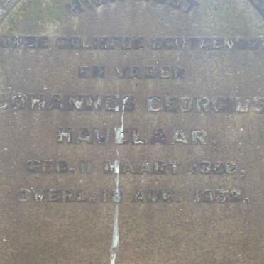 HAVELAAR Johannes Georgius 1886-1939