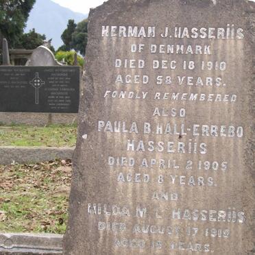 HASSERIIS Herman -1910 :: HASSERIIS Paula B. Hall-Errebo -1905 :: HASSERIIS Willam M.C. -1910 :: HASSERIIS Hilda C. -1947