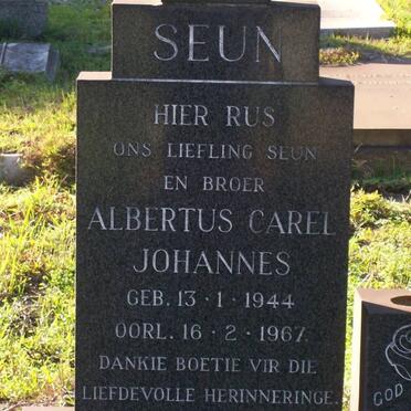 HANEKOM  Albertus Carel Johannes 1944-1967