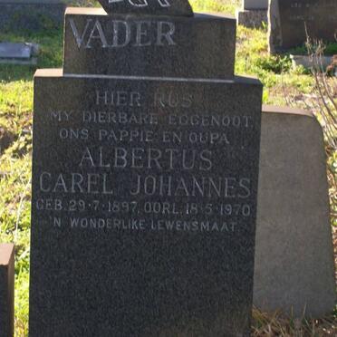 HANEKOM Albertus Carel Johannes 1897-1970