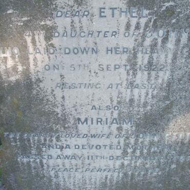 HARRISON Ethel -1922 :: HARRISON Miriam -1928