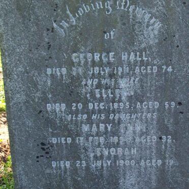 HALL George -1911 &amp; Ellen -1895 :: HALL Mary Ann -1896 :: HALL Lenorah -1900 
