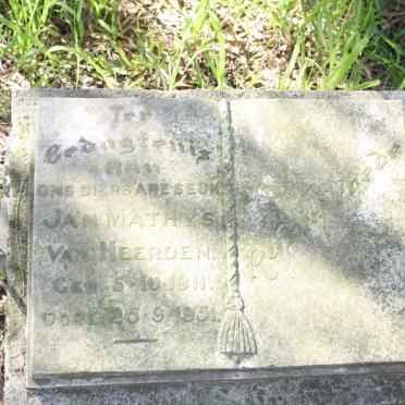 HEERDEN Jan Mathys, van 1911-1951