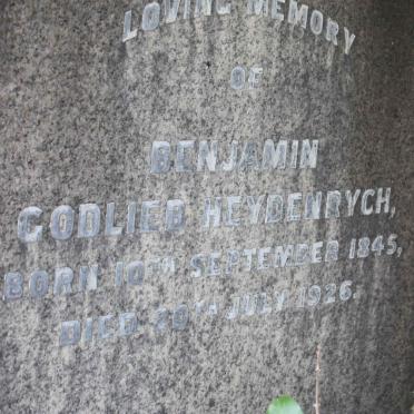 HEYDENRYCH Benjamin Godlieb 1845-1926