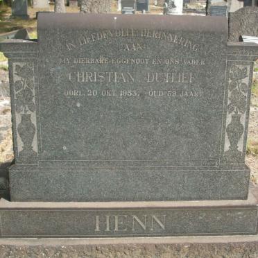 HENN Christian Dutlief -1953