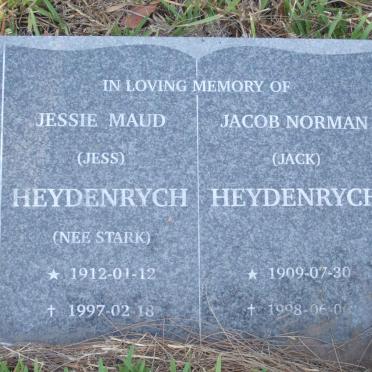 HEYDENRYCH Jacob Norman  1909-1998 &amp; Jessie Maud STARK 1912-1997