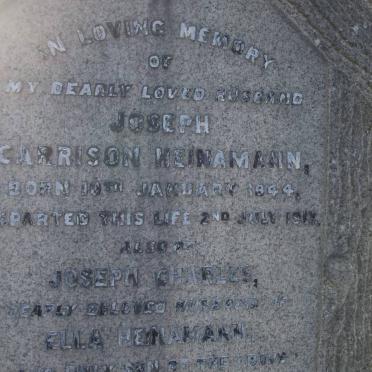 HEINEMANN Joseph Carrison 1844-1917 :: HEINEMANN Joseph Charles -1918
