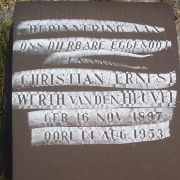 HEUVEL Christian Ernest Werth, van den 1897-1953
