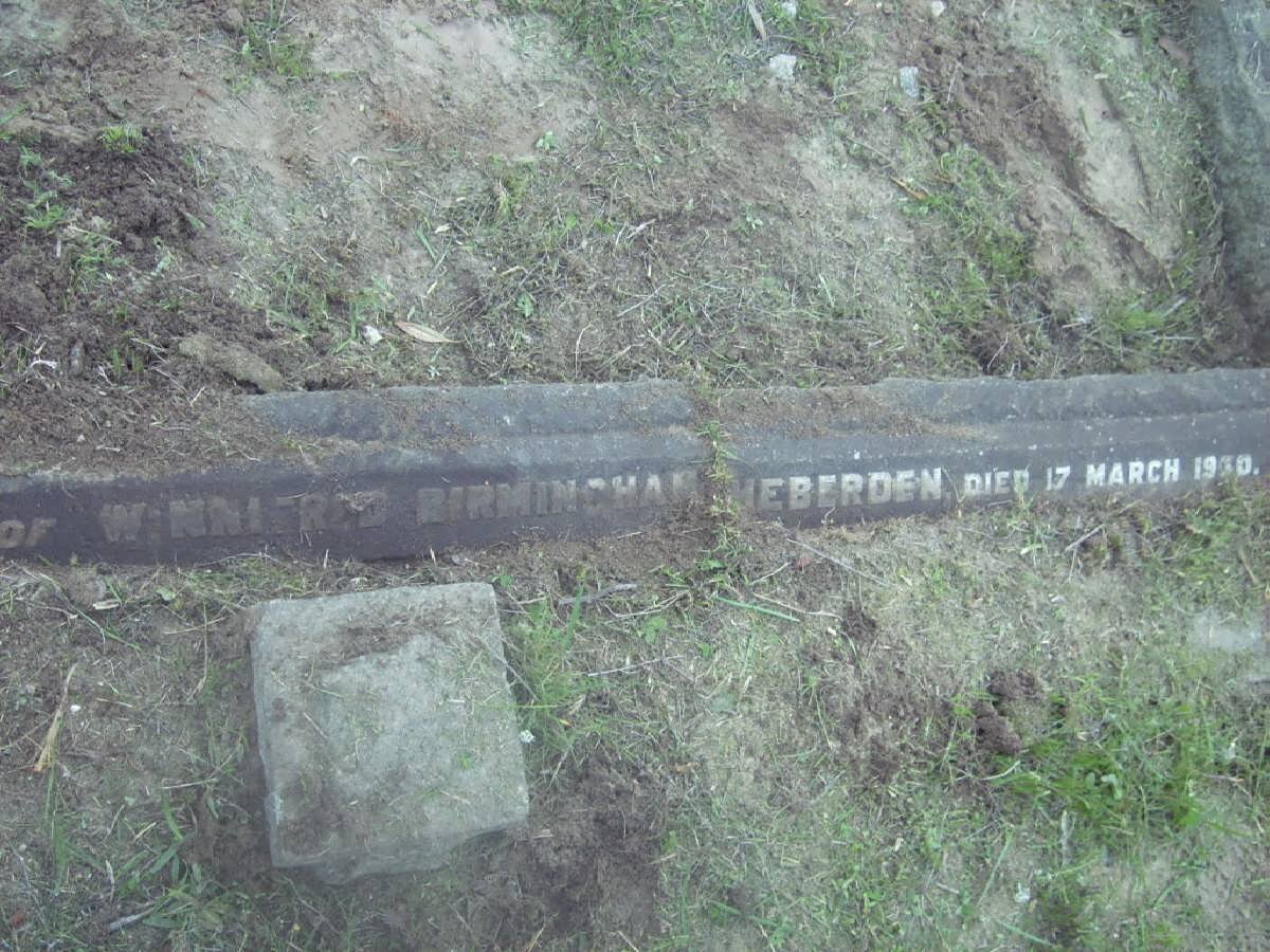 HEBERDEN Winnifred Birmingham -1950