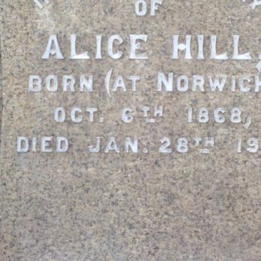 HILL Alice 1868-1912