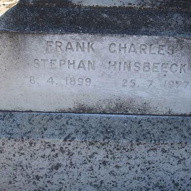 HINSBEECK Frank Charles Stephan 1899-1977