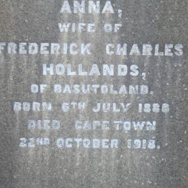 HOLLANDS Anna 1888-1918