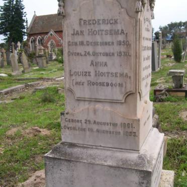 HOITSEMA Frederick Jan 1850-1930 &amp; Anna Louiza ROOSEBOOM 1861-1953