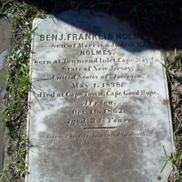 HOLMES Ben J. Franklin 1838-1862