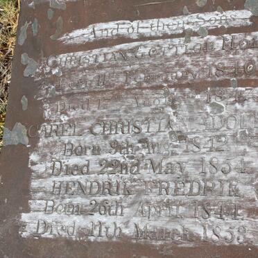 HOHNE Christian Gottlob 1810-1847 :: HOHNE Carel Christian Adolph 1842-1854 :: HOHNE Hendrik Fredrik 1844-1853