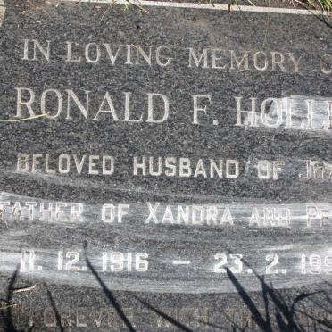 HOLLIS Ronald F. 1916-1994