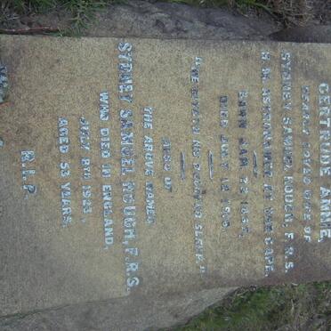 HOUGH Sydney Samuel -1923 &amp; Gertrude Anne 1867-1918