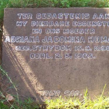 HUMAN Adriana Jacomina 1898-1965