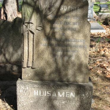 HUISAMEN Sophia nee V.D. LINDE 1921-1951