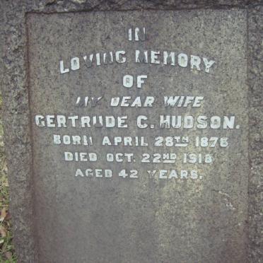 HUDSON Gertrude C. 1876-1918
