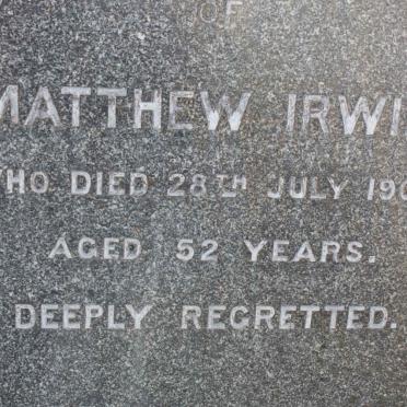 IRWIN Matthew -1909