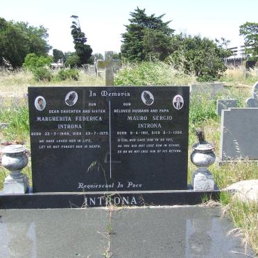 INTRONA Mauro Sergio 1912-1986 :: INTRONA Margherita Federica 1948-1973
