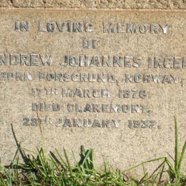 IRGENS Andrew Johannes 1876-1932