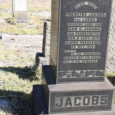 JACOBS Francina nee LUBBE 1877-1916