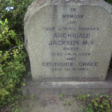 JACKSON Archibald -1934 &amp; Gertrude Grace -1964