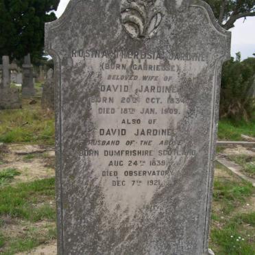 JARDINE David 1839-1921 &amp; Rosina Theresia GABRIELSE 1834-1909
