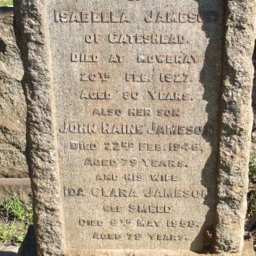 JAMESON Isabella -1927 :: JAMESON John Raine -1946 &amp; Ida Clara SMEED -1958