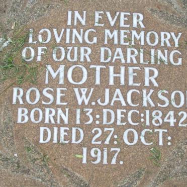 JACKSON Rose W. 1842-1917