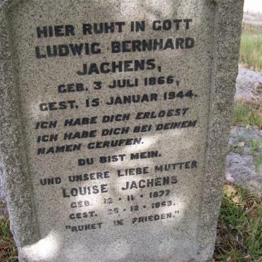 JACHENS Ludwig Bernhard 1866-1944 &amp; Louise 1877-1963