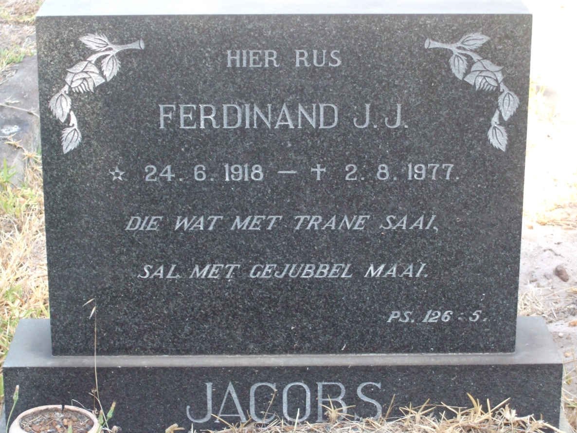 JACOBS Ferdinand J.J.  1918-1977