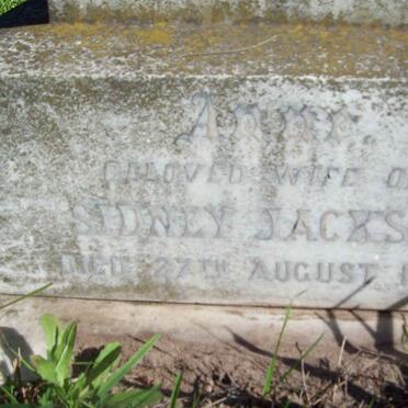 JACKSON Sidney 1822-1912 &amp; Anne -1904 