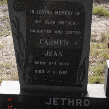 JETHRO Carmen Jean 1972-1992