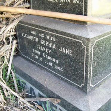 JEAREY Robert John -1929 &amp; Elizabeth Sophia Jane CANNON -1944