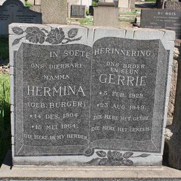 KEMP Hermina nee BURGER 1904-1964 :: KEMP Gerrie 1929-1949