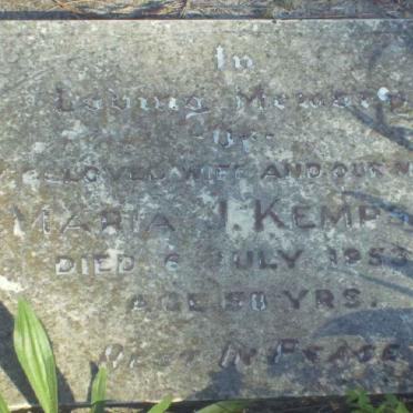 KEMPSON Maria J. -1953