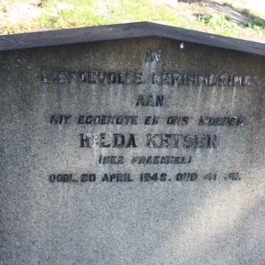 KEYSER Hilda nee FRAENIEL -1948