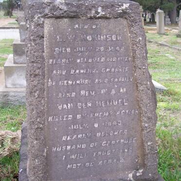 HOKINSON C.W. -1942 :: HEUVEL P.A.M., van der -1943