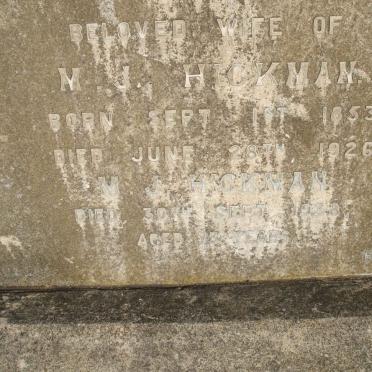 KEHOE Ann 1828-1893 :: WILLIAMS William :: HICKMAN M.J. -1938 &amp; Mary 1853-1926