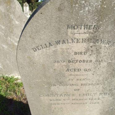 LAWRENCE Delia Walker  -1891 :: KIDD Constance Emily 1848-1929