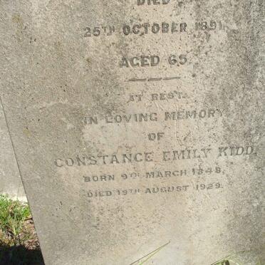 KIDD Constance Emily 1848-1929