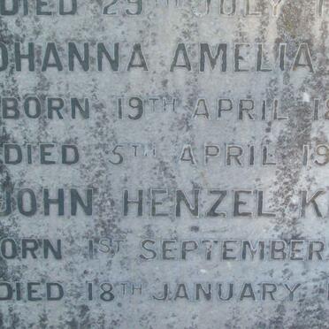 KING Johanna Amelia 1842-1908 :: KING John Henzel 1888-1914