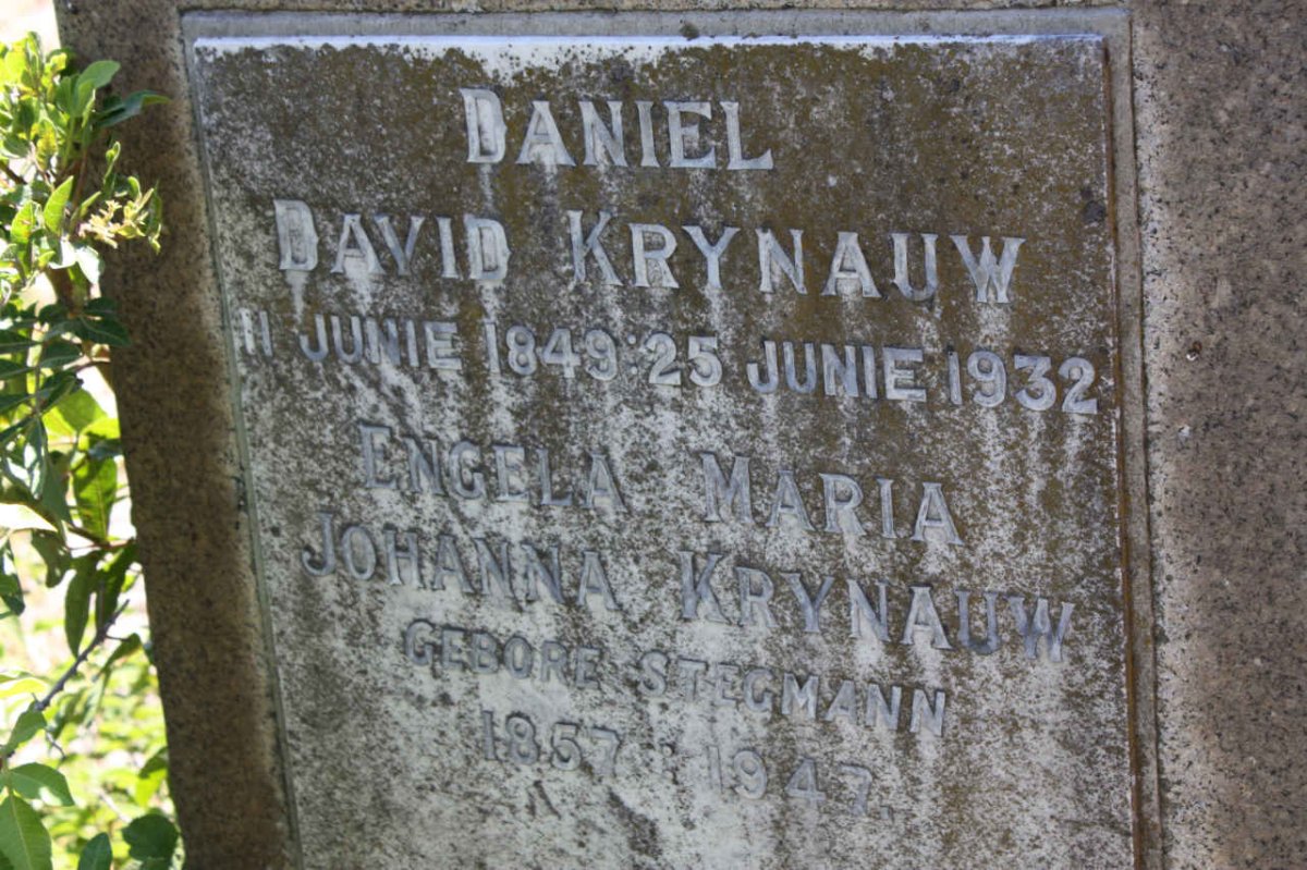 KRYNAUW Daniel David 1849-1932 &amp; Engela Maria Johanna STEGMANN 1857-1947