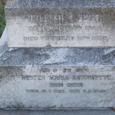 KUYS William C.  1845-1898 &amp; Hester Maria Antoinette GREEN 1852-1942