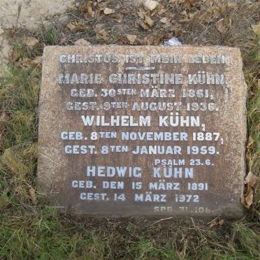 KUHN Wilhelm 1887-1959 :: KUHN Marie Christine 1861-1936 :: KUHN Hedwig 1891-1972