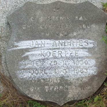 KOERTZE Jan Andries 1930-1963